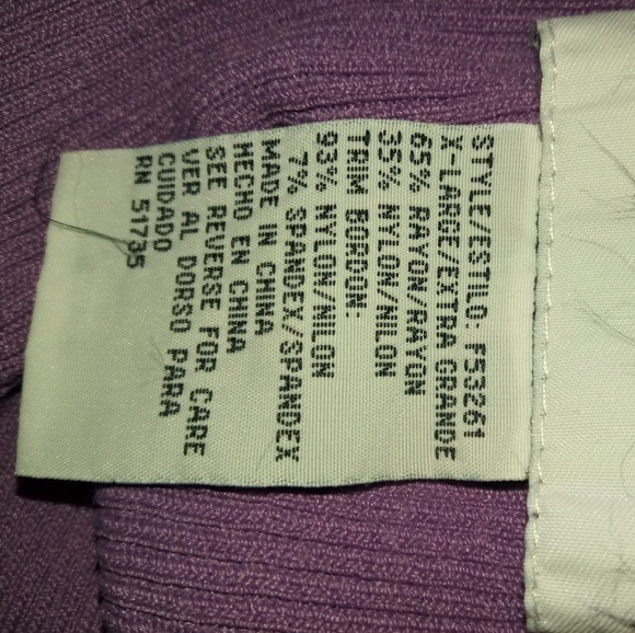 Sag Harbor Grape Tank Camisole Sz XL - Picture 2 of 3